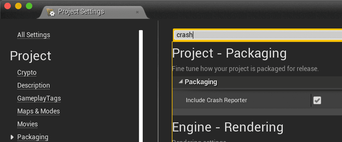 Include UE4 Crash Reporter