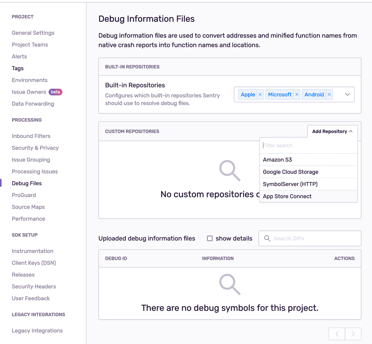 Adding an App Store Connect Integration to a project